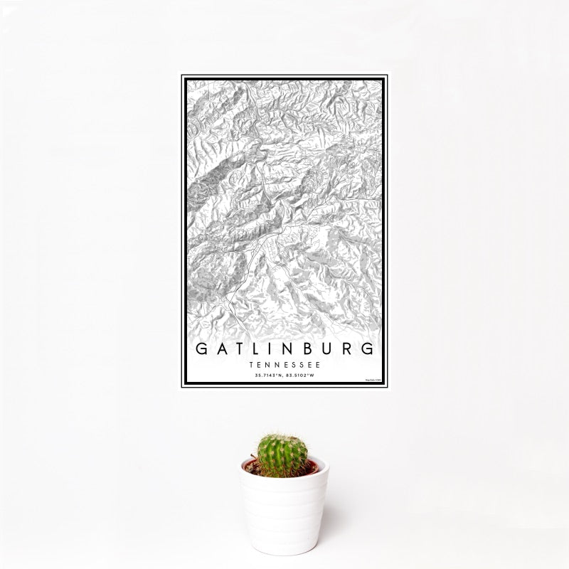 Gatlinburg - Tennessee Classic Map Print