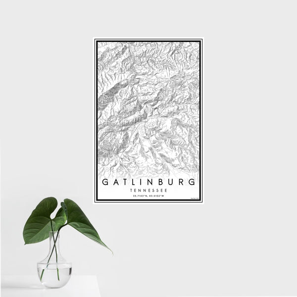 Gatlinburg - Tennessee Classic Map Print