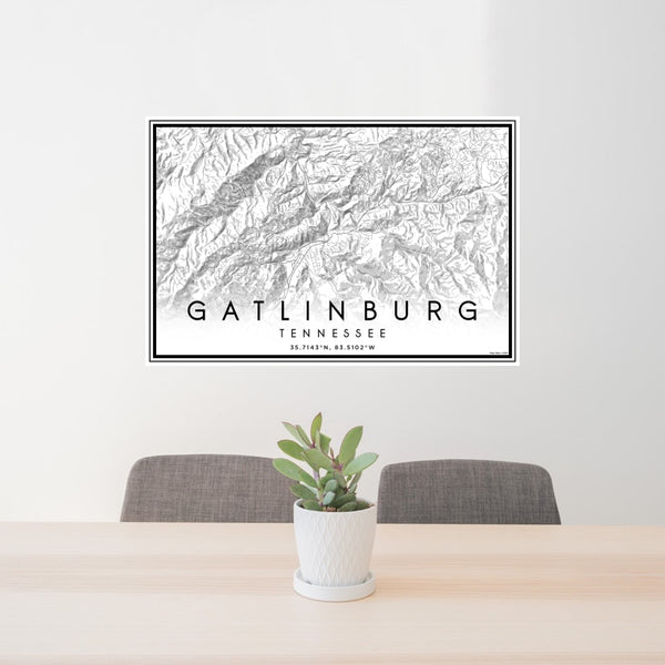 Gatlinburg - Tennessee Classic Map Print