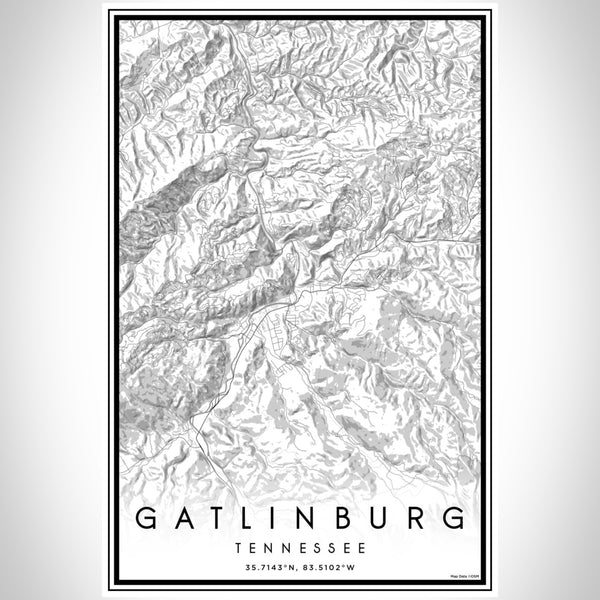 Gatlinburg - Tennessee Classic Map Print