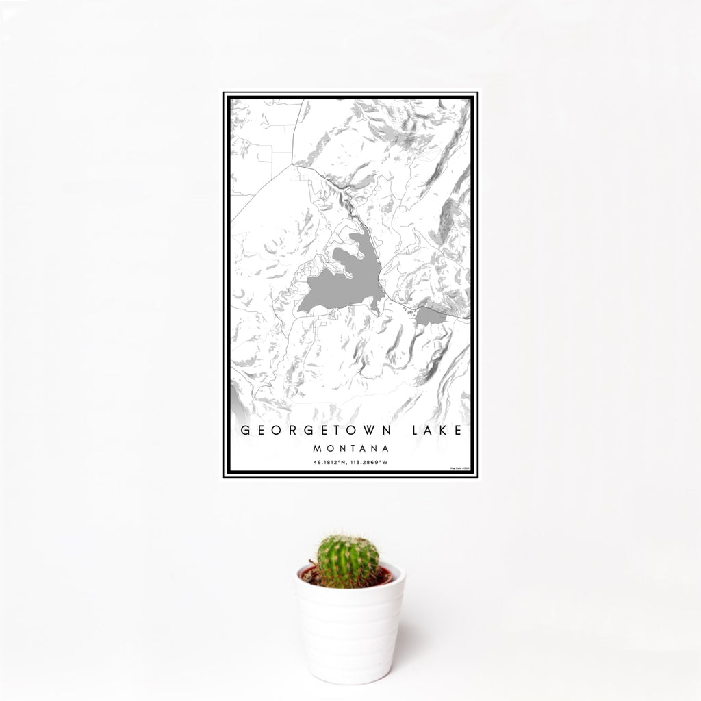 Georgetown Lake - Montana Classic Map Print