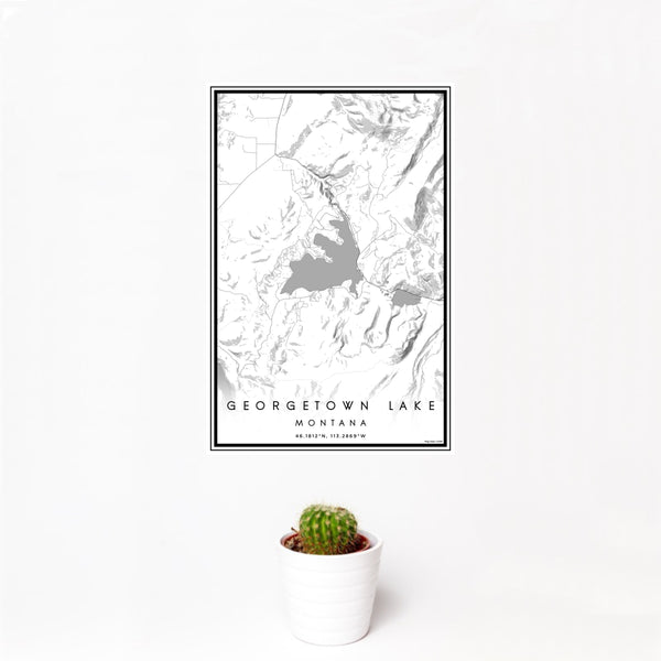 Georgetown Lake - Montana Classic Map Print