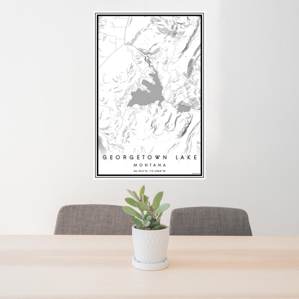 Georgetown Lake - Montana Classic Map Print