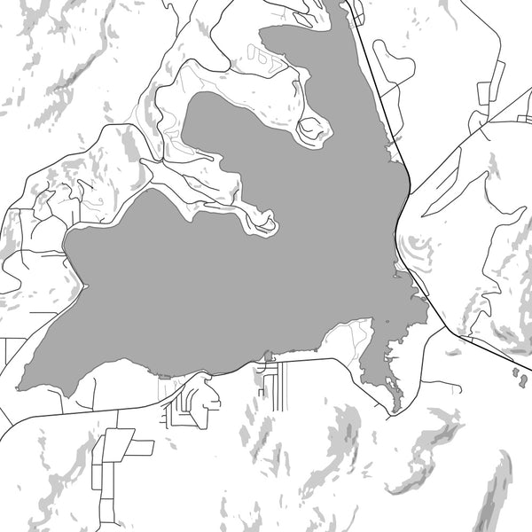 Georgetown Lake - Montana Classic Map Print