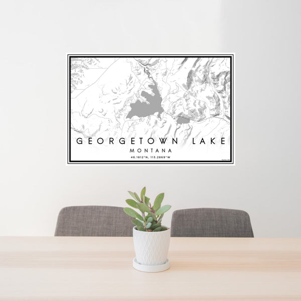 Georgetown Lake - Montana Classic Map Print