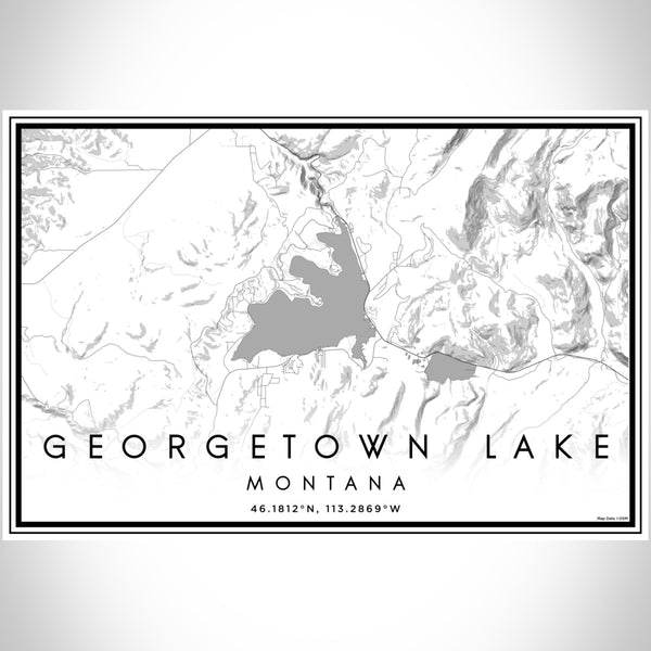 Georgetown Lake - Montana Classic Map Print