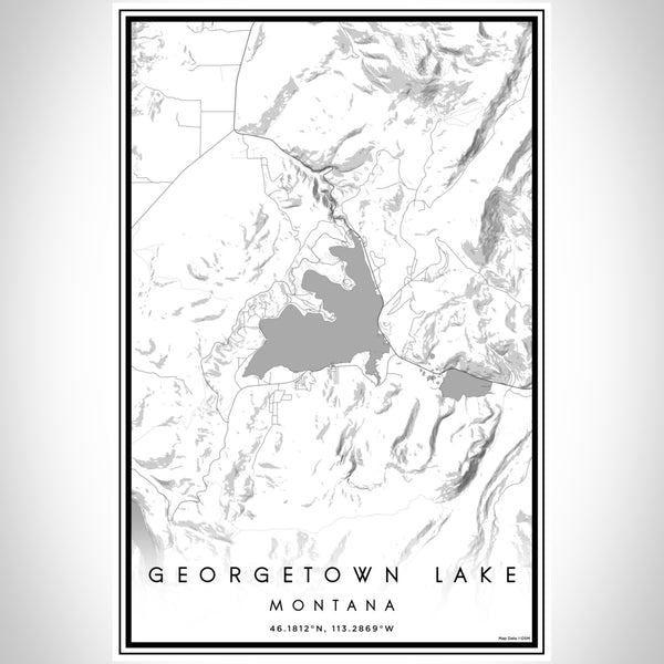 Georgetown Lake - Montana Classic Map Print