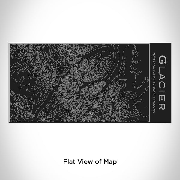Glacier National Park - Alaska Map Insulated Bottle in Matte Black