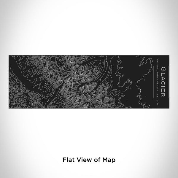 Rendered View of Glacier National Park Map Engraving on 10oz Stainless Steel Insulated Cup with Sliding Lid in Black
