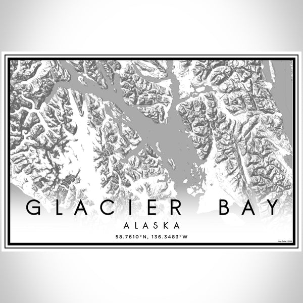 Glacier Bay - Alaska Classic Map Print