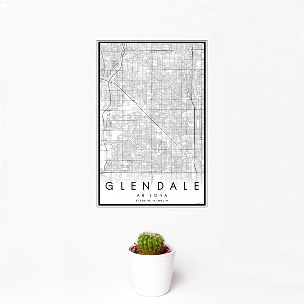 Glendale - Arizona Classic Map Print