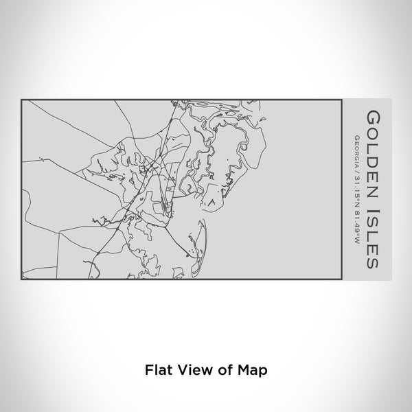 Rendered View of Golden Isles Georgia Map Engraving on 17oz Stainless Steel Insulated Cola Bottle