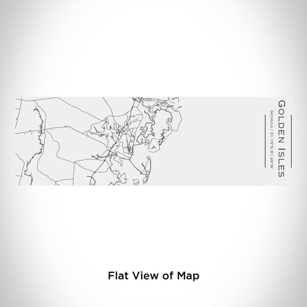 Rendered View of Golden Isles Georgia Map Engraving on 10oz Stainless Steel Insulated Cup with Sliding Lid in White