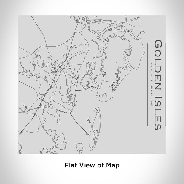 Rendered View of Golden Isles Georgia Map Engraving on 17oz Stainless Steel Insulated Tumbler