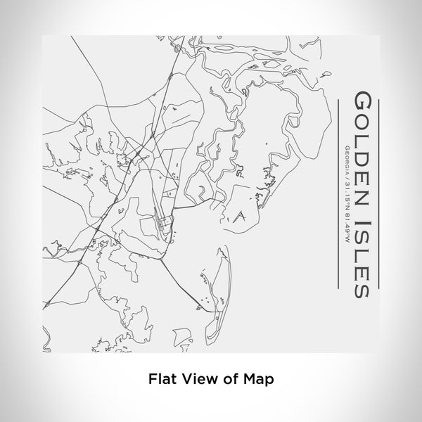 Rendered View of Golden Isles Georgia Map Engraving on 17oz Stainless Steel Insulated Tumbler in White