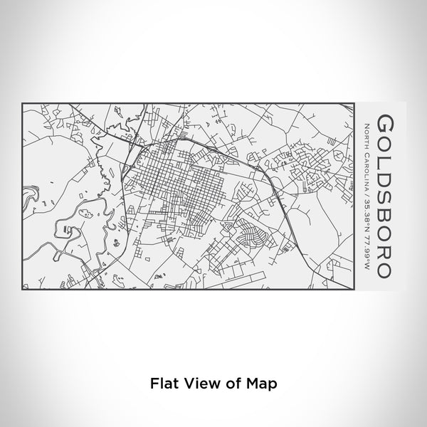 Rendered View of Goldsboro North Carolina Map Engraving on 17oz Stainless Steel Insulated Cola Bottle in White