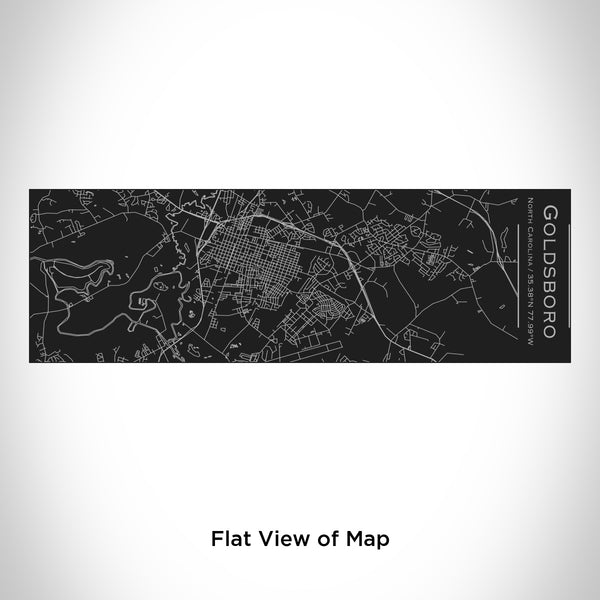 Rendered View of Goldsboro North Carolina Map Engraving on 10oz Stainless Steel Insulated Cup with Sliding Lid in Black