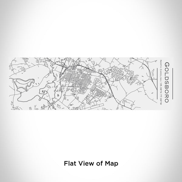 Rendered View of Goldsboro North Carolina Map Engraving on 10oz Stainless Steel Insulated Cup with Sliding Lid in White