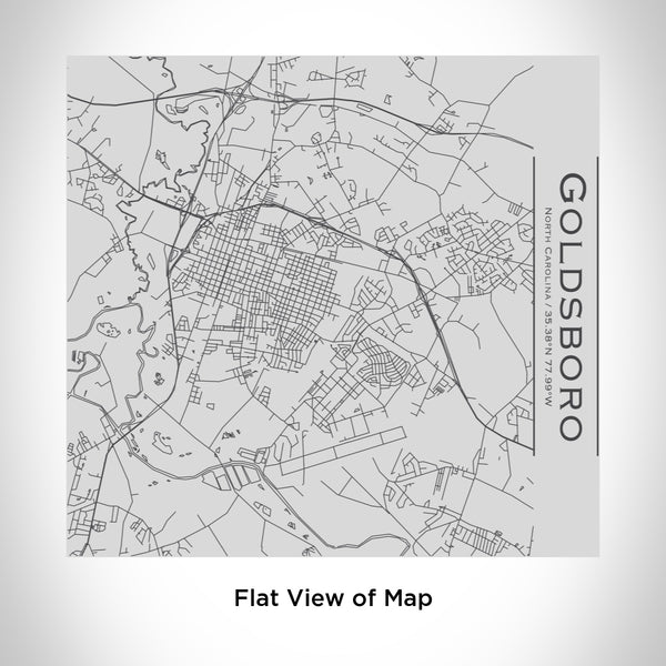 Rendered View of Goldsboro North Carolina Map Engraving on 17oz Stainless Steel Insulated Tumbler