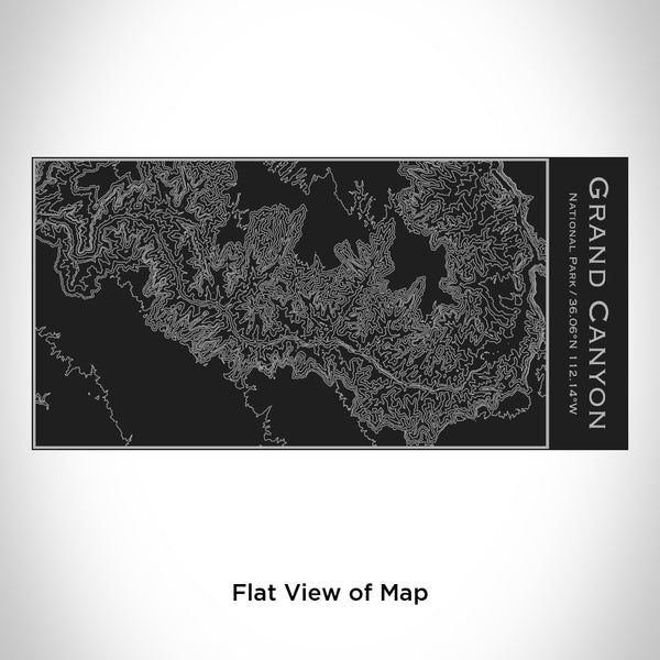 Grand Canyon National Park - Arizona Map Insulated Bottle in Matte Black