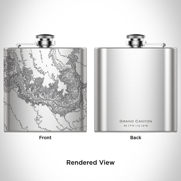 Grand Canyon National Park - Arizona Map Hip Flask