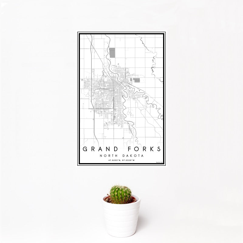 Grand Forks - North Dakota Classic Map Print