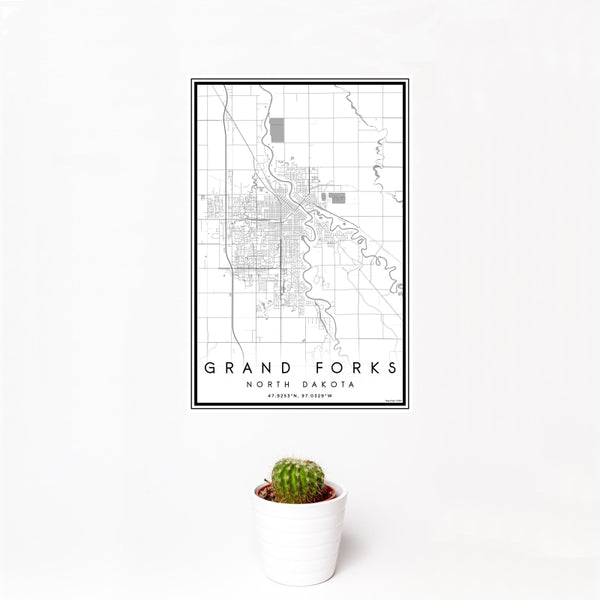 Grand Forks - North Dakota Classic Map Print