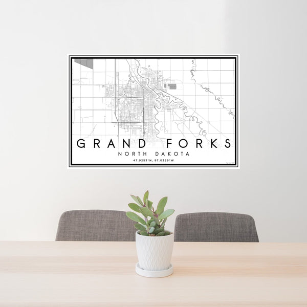 Grand Forks - North Dakota Classic Map Print