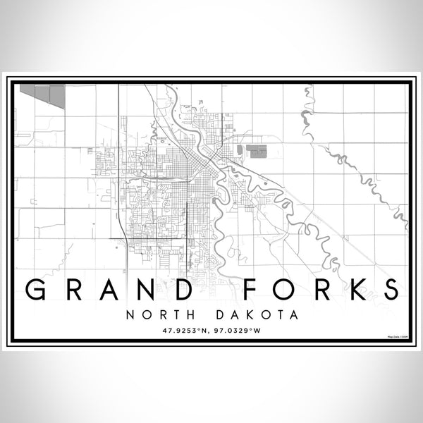 Grand Forks - North Dakota Classic Map Print