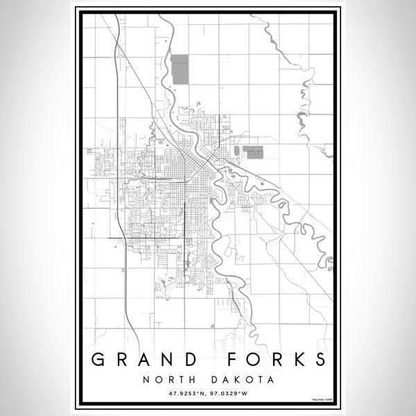 Grand Forks - North Dakota Classic Map Print