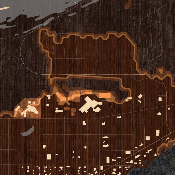 Grand Marais - Minnesota Map Print in Ember