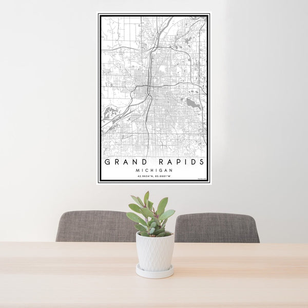 Grand Rapids - Michigan Classic Map Print