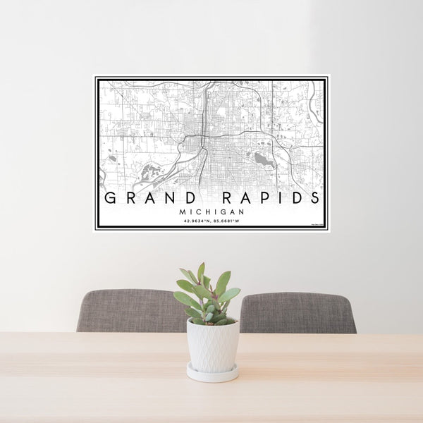 Grand Rapids - Michigan Classic Map Print