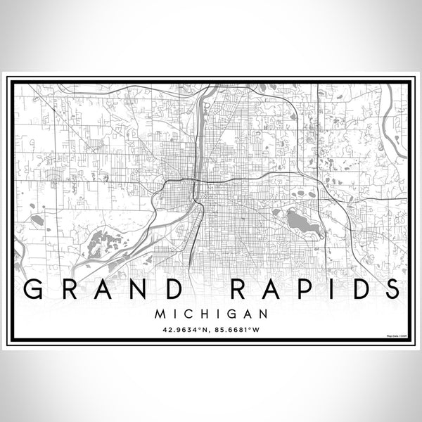 Grand Rapids - Michigan Classic Map Print