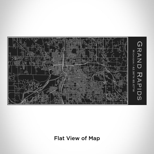 Grand Rapids - Michigan Map Insulated Bottle in Matte Black