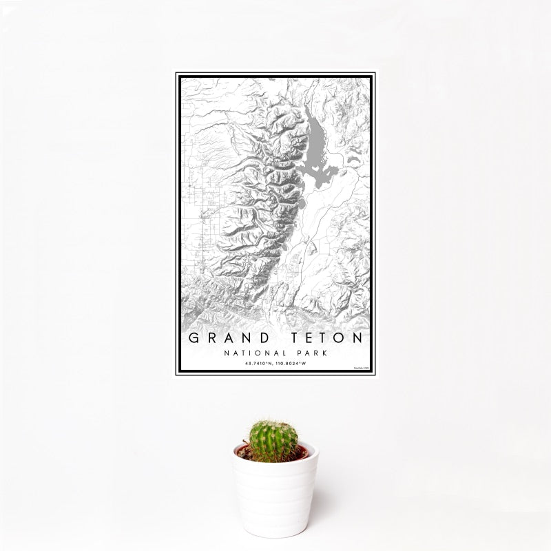 Grand Teton - National Park Classic Map Print