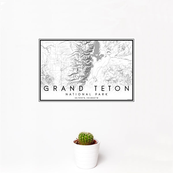 Grand Teton - National Park Classic Map Print