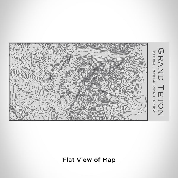 Rendered View of Grand Teton National Park Map Engraving on 17oz Stainless Steel Insulated Cola Bottle