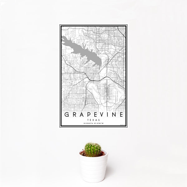 Grapevine - Texas Classic Map Print