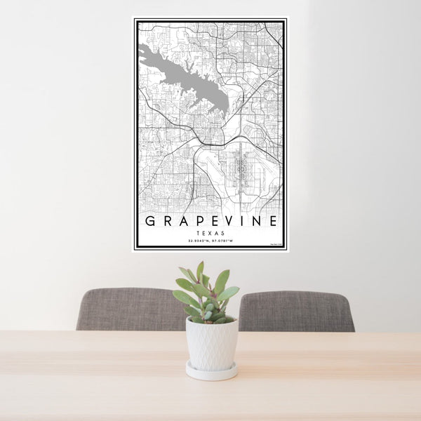 Grapevine - Texas Classic Map Print