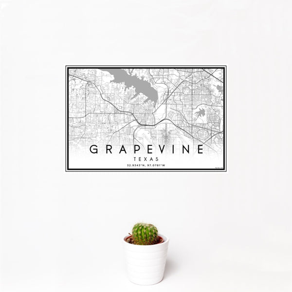 Grapevine - Texas Classic Map Print