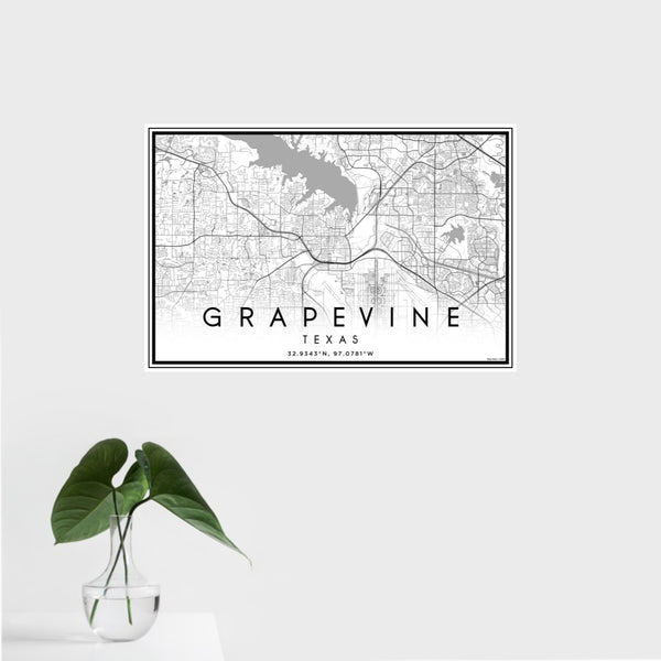 Grapevine - Texas Classic Map Print