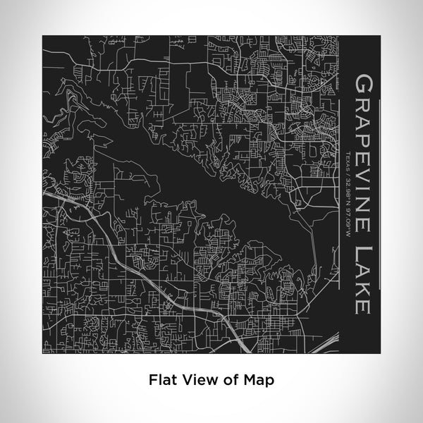 Grapevine Lake - Texas Map Tumbler in Matte Black