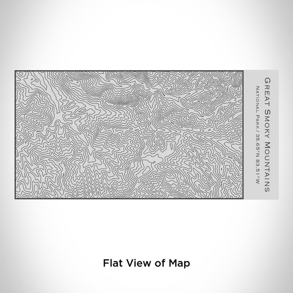 Rendered View of Great Smoky Mountains National Park Map Engraving on 17oz Stainless Steel Insulated Cola Bottle