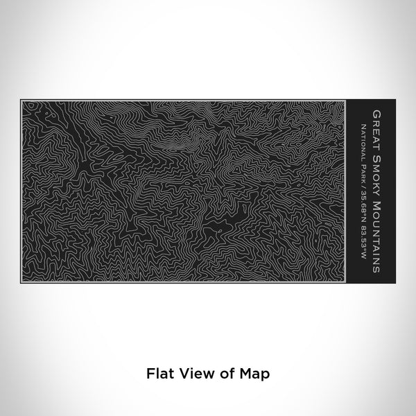 Great Smoky Mountains National Park - Tennessee Map Insulated Bottle in Matte Black