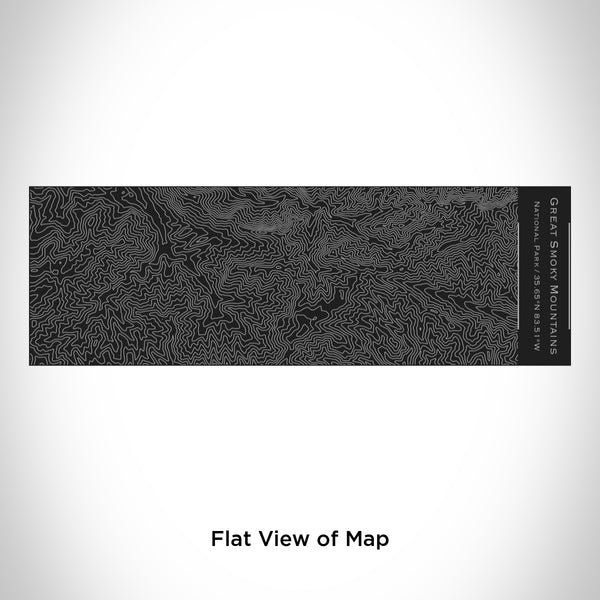 Rendered View of Great Smoky Mountains National Park Map Engraving on 10oz Stainless Steel Insulated Cup with Sliding Lid in Black