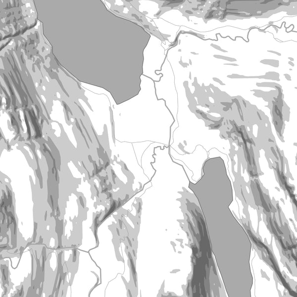 Green River Lakes Wyoming Map Print in Classic Style Zoomed In Close Up Showing Details