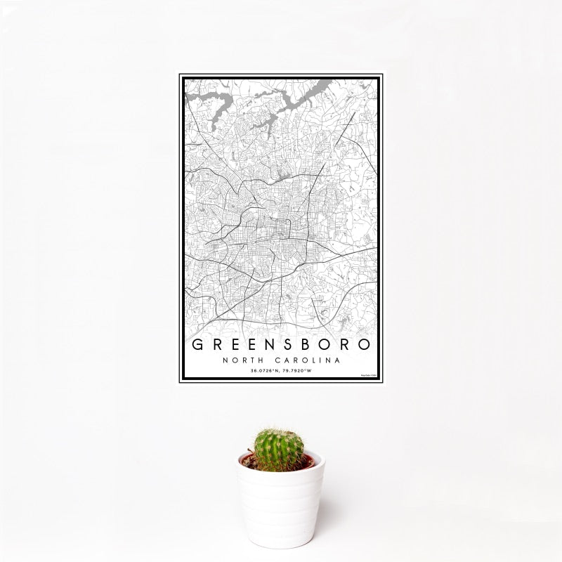 Greensboro - North Carolina Classic Map Print