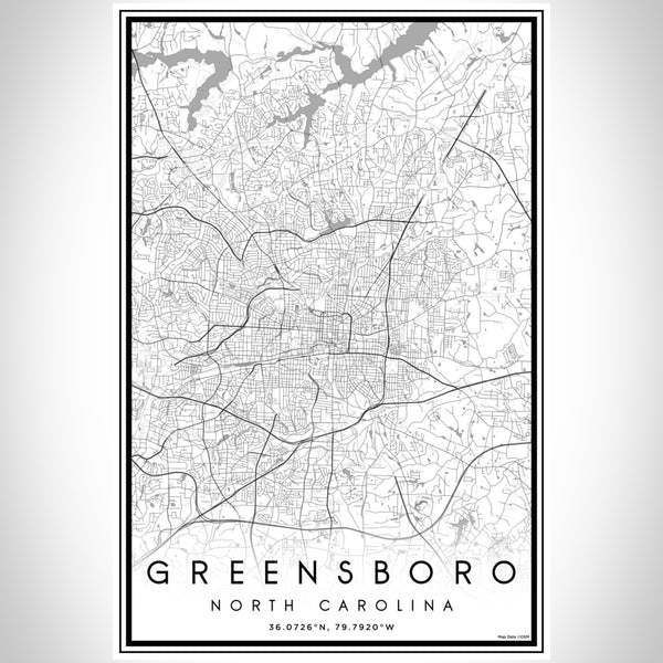 Greensboro - North Carolina Classic Map Print