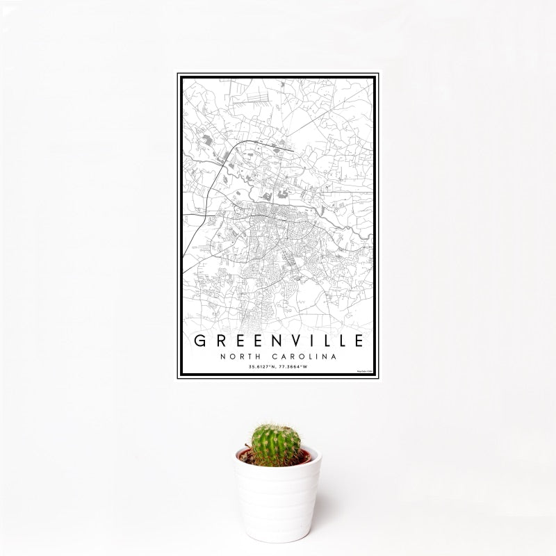 Greenville - North Carolina Classic Map Print